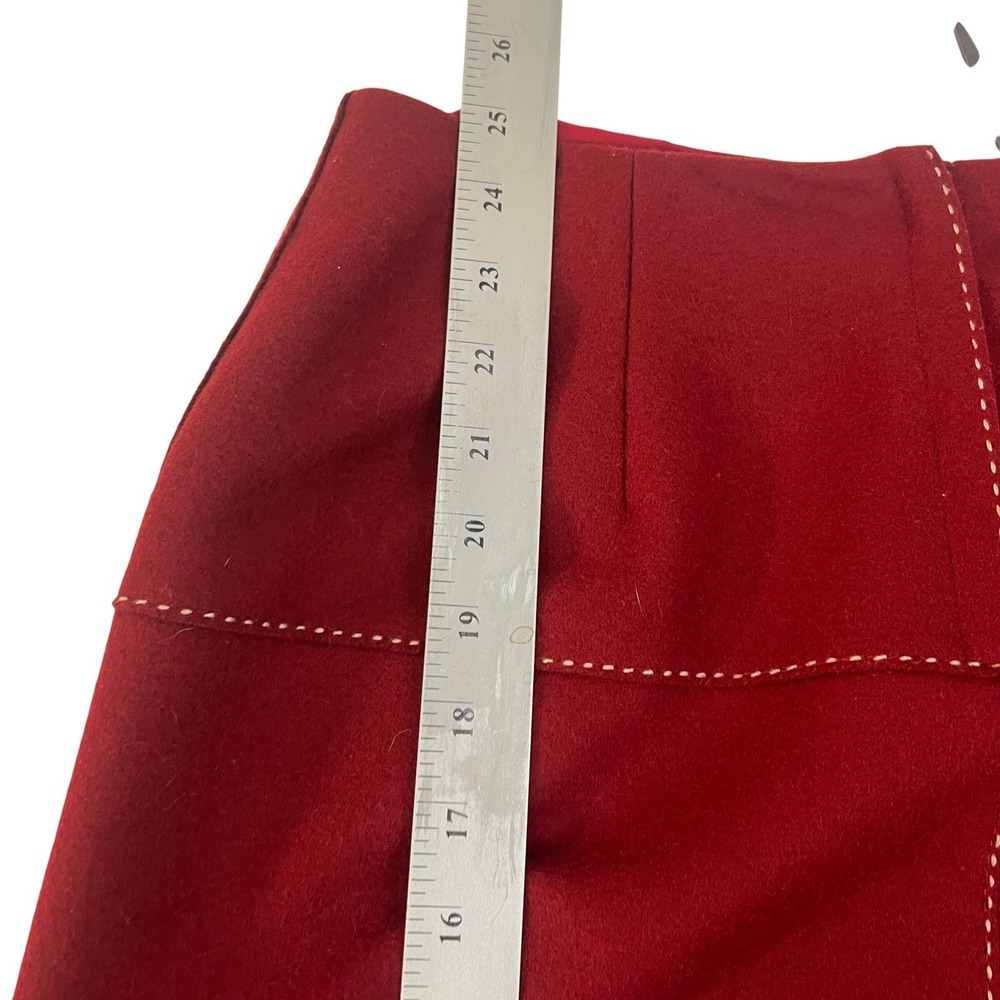 J Crew Burgundy Wool Nylon Blend Knee Length Skirt Pencil 6 - Picture 5 of 15